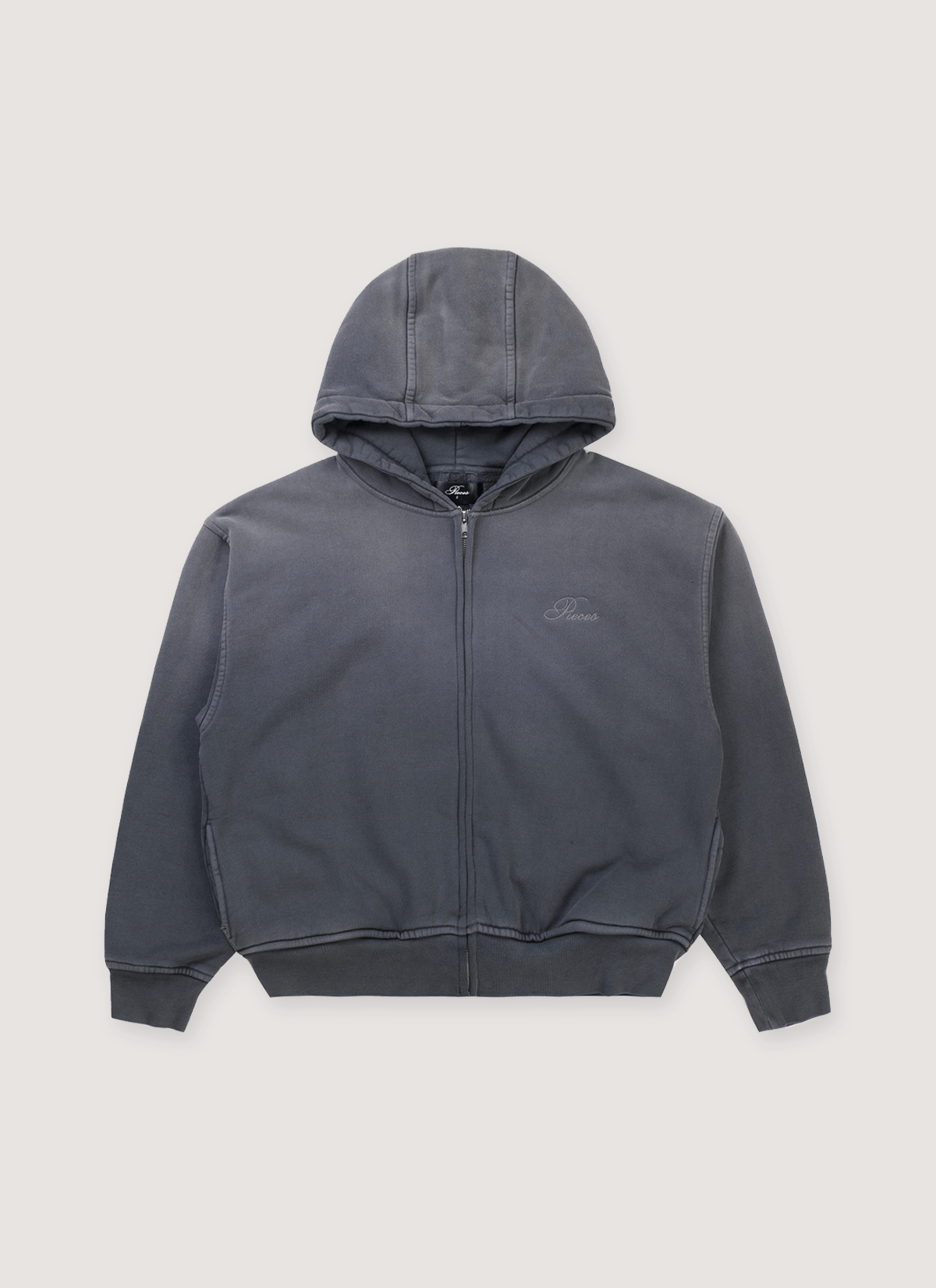 Other Pieces Basic Program Zip Up Sweatshirt Washed Black Size US XL / EU 56 / 4 - 1 Thumbnail