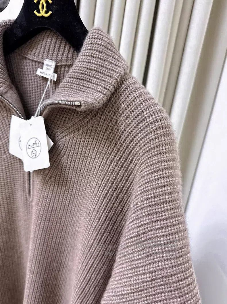 Hermes Hermes Caramel Color Patchwork Cashmere Knit Dress Size XS / US 0-2 / IT 36-38 - 3 Thumbnail