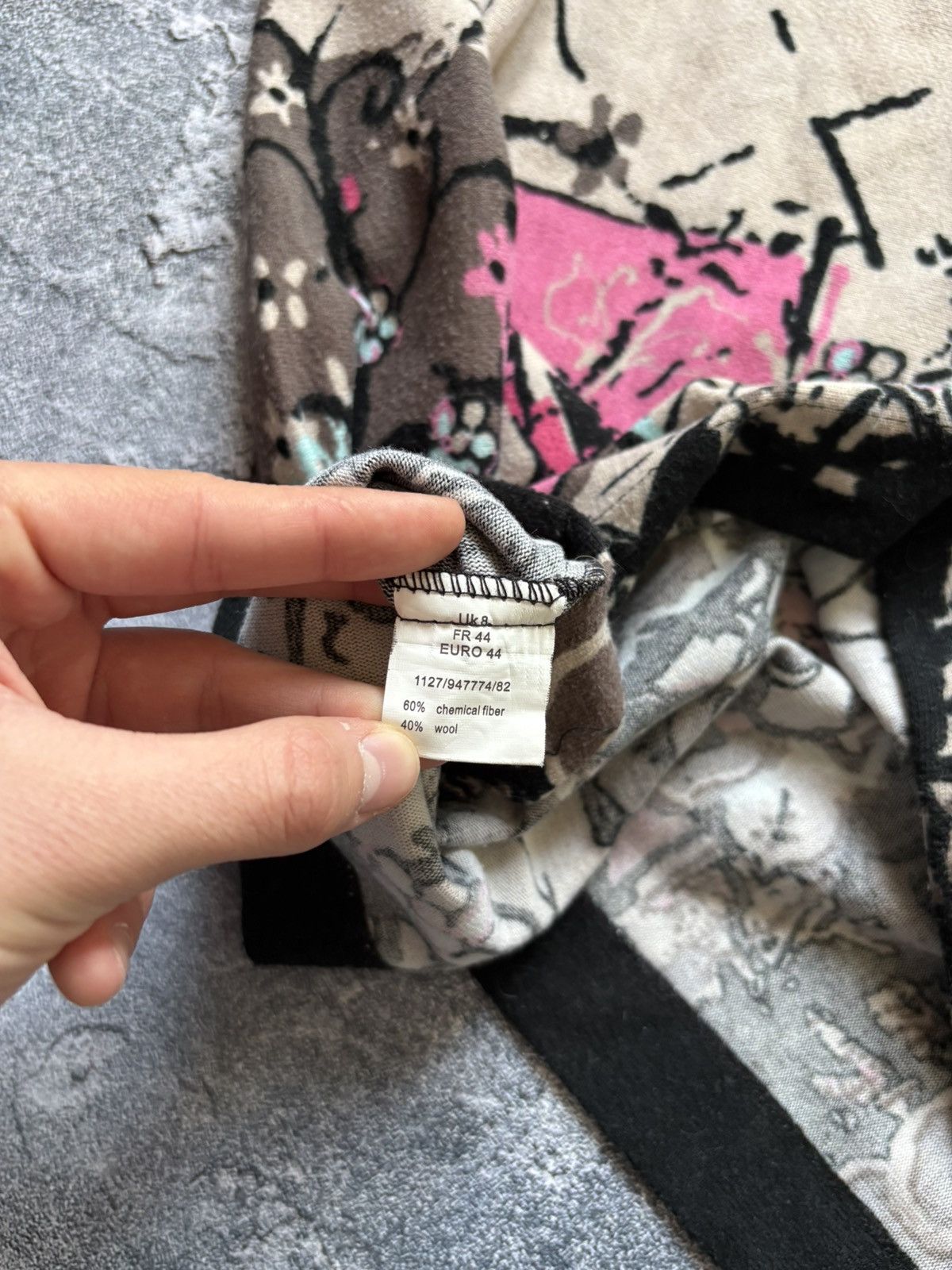 Moschino Vintage Moschino Cheap And Chic Y2K Floral Print Wool Dress Size L / US 10 / IT 46 - 9 Thumbnail