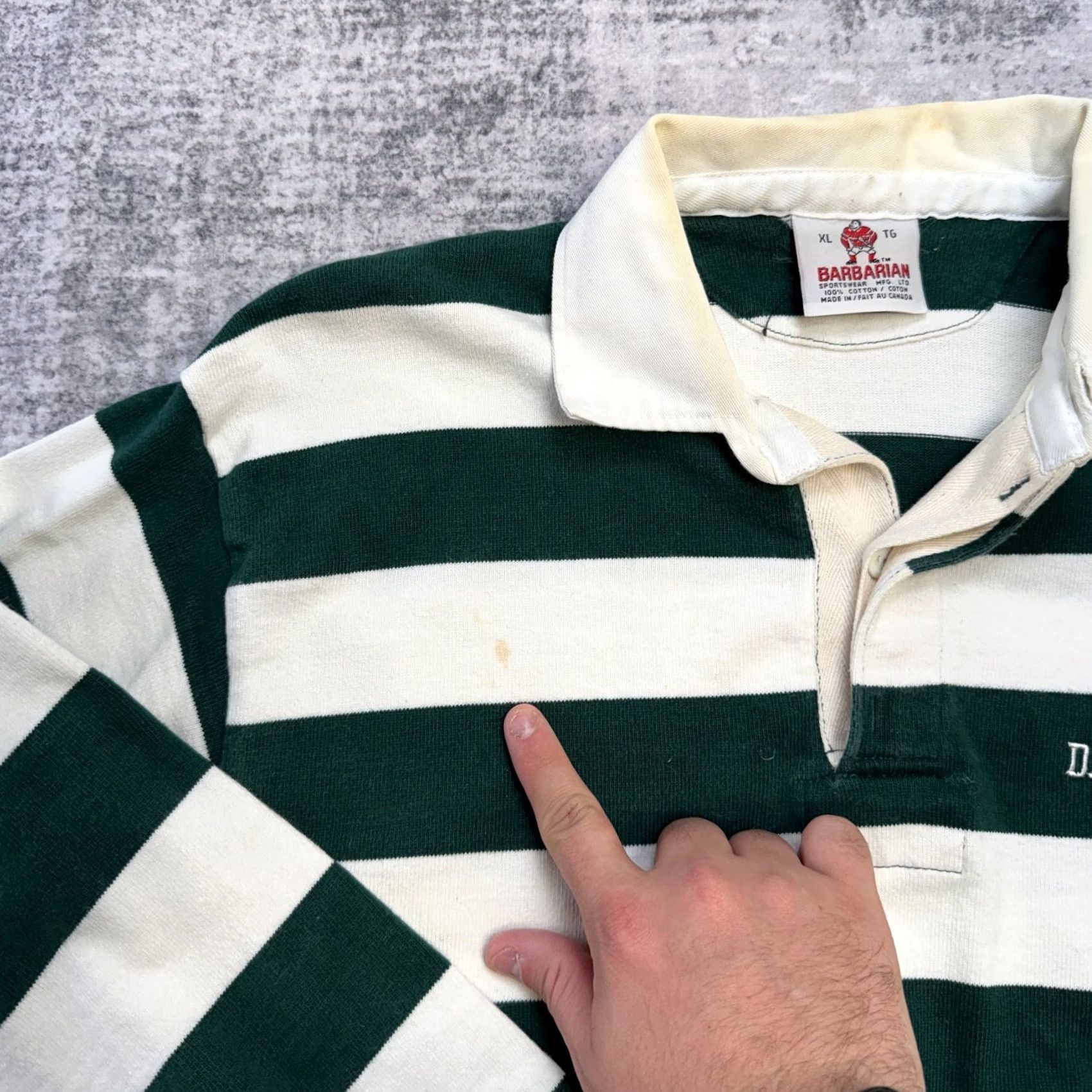 Barbarian VTG Barbarian Dartmouth College Rugby Shirt Mens XL Striped Polo Size US XL / EU 56 / 4 - 3 Thumbnail
