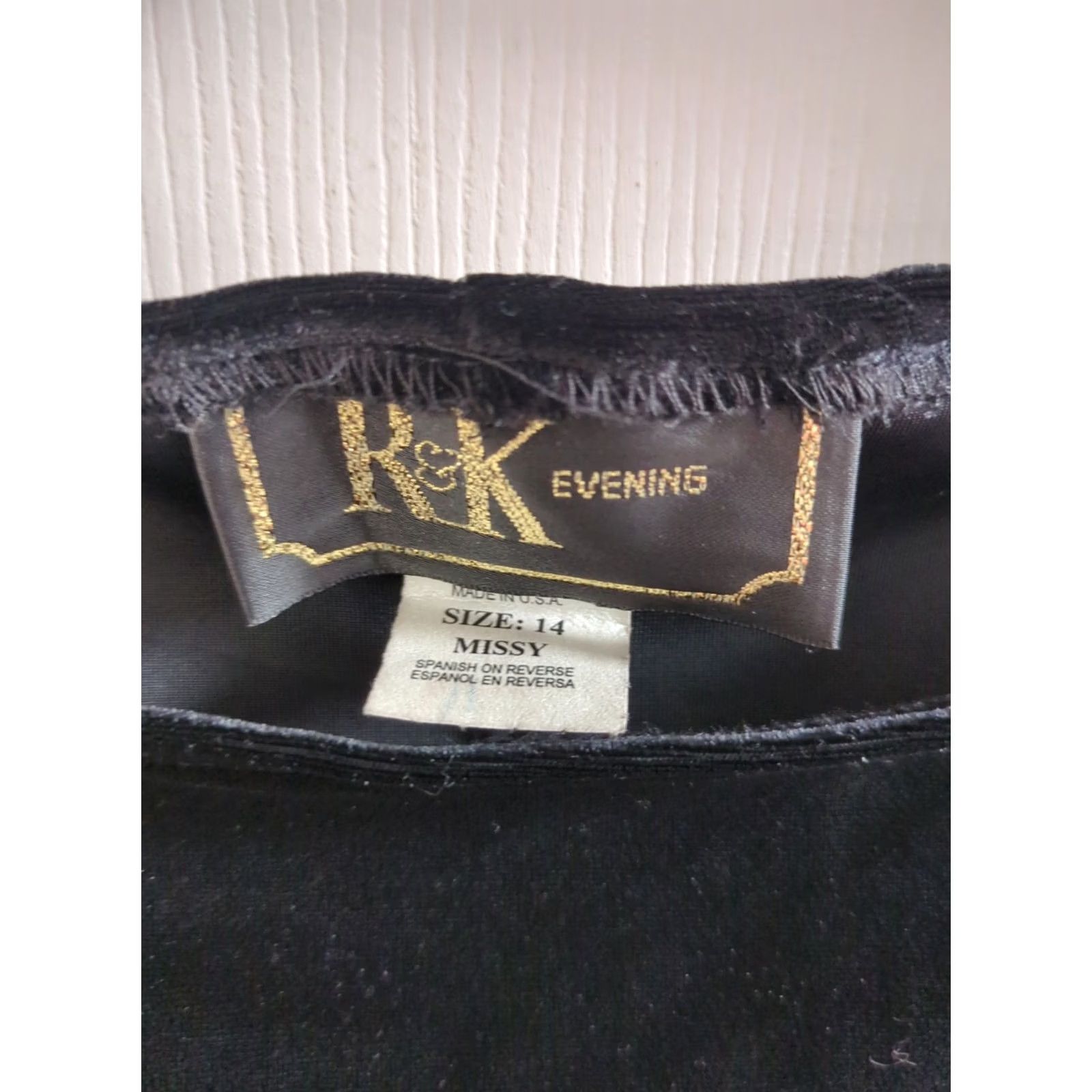 Velvet R&K Evening Top Womens 14 Sleeveless Black Velvet NWT Blouse Size XL / US 12-14 / IT 48-50 - 2 Thumbnail