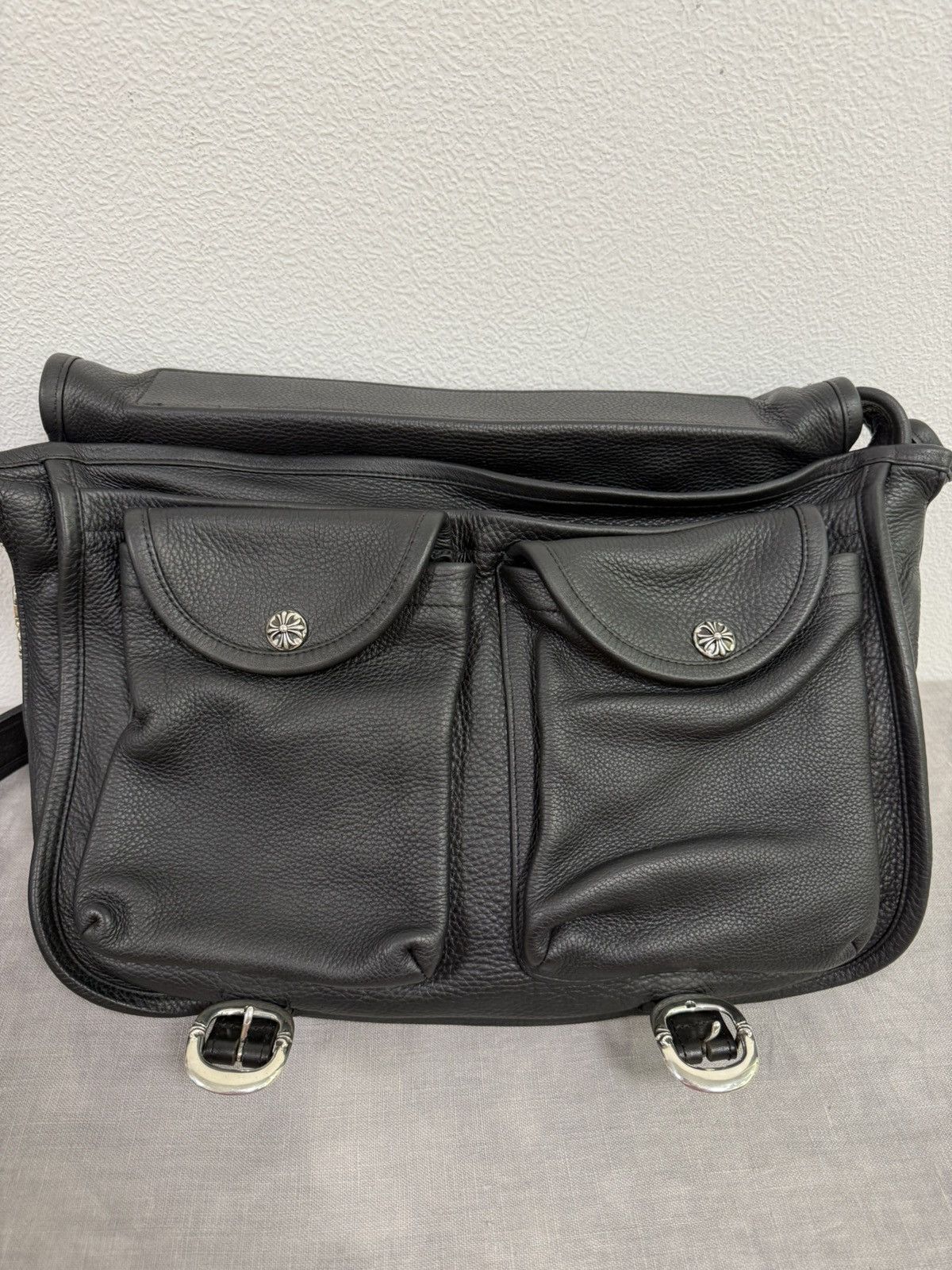 Chrome Hearts Leather Messenger Bag Size ONE SIZE - 4 Thumbnail