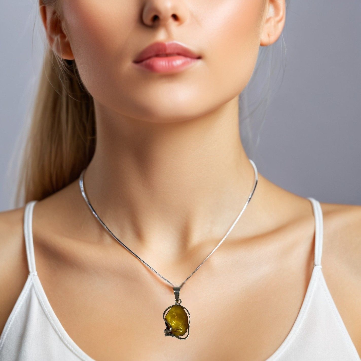 Other Baltic Amber Sterling Silver 925 Yellow Pendant For Womens F Size ONE SIZE - 2 Thumbnail