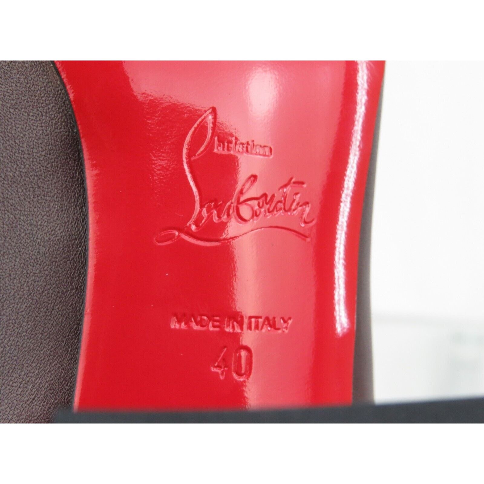Christian Louboutin LOUBOUTIN TURELASTIC BURGUNDY LEATHER HEEL ANKLE BOOTS 40 Size US 10 / IT 40 - 12 Thumbnail