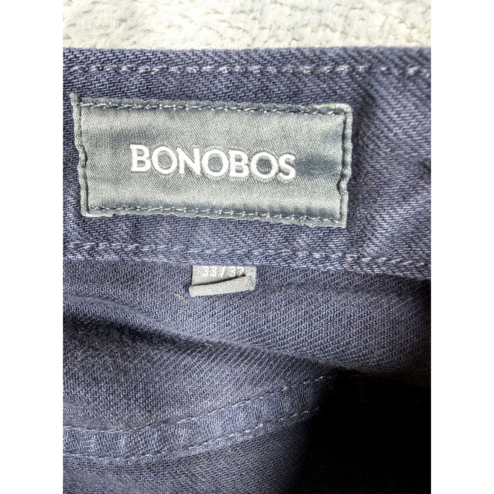 Bonobos Bonobos Jeans Mens 33x32 Navy Blue Travel Jean Stretch 5 Pocket Cotton Denim Size US 33 - 7 Thumbnail
