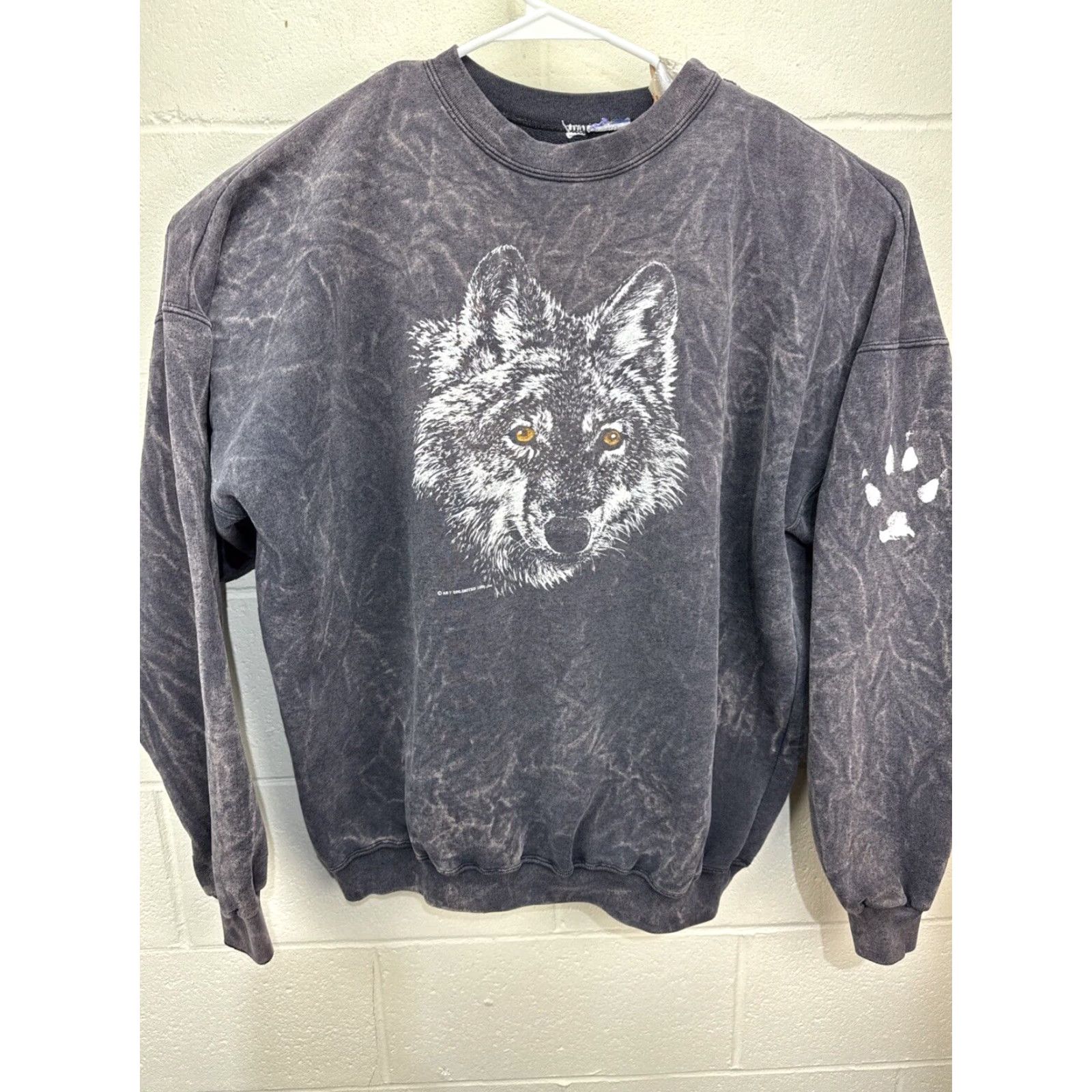 Vintage VINTAGE Art Unlimited Wolf Sweater Pullover Men 2XL Graphic Print 90s USA Fall Winter Size US XXL / EU 58 / 5 - 2 Thumbnail
