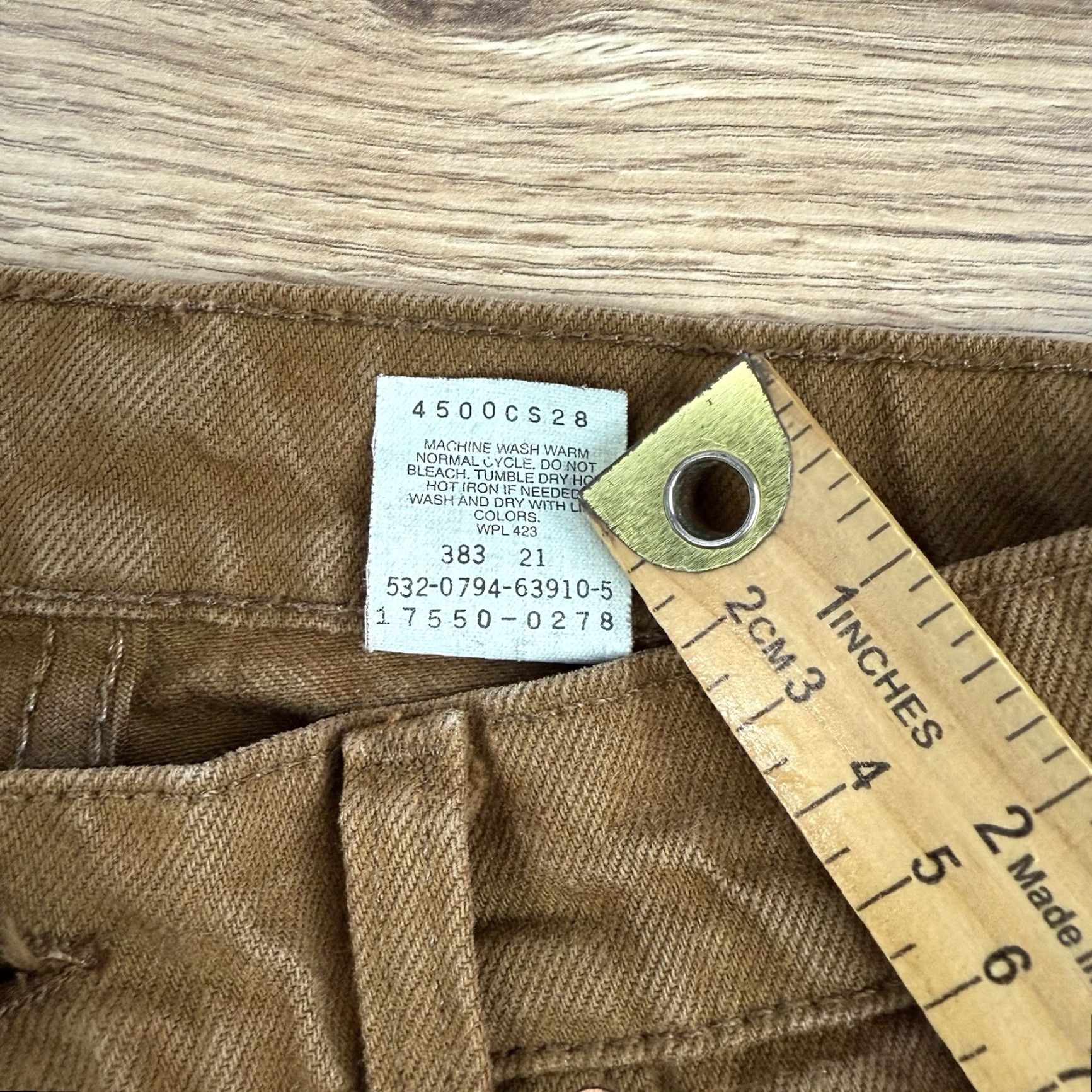 Levi's VINTAGE Levi’s 550 Relaxed Fit Tapered Jeans Brown Womens 9 Med Made In USA Size 30" / US 8 / IT 44 - 3 Thumbnail