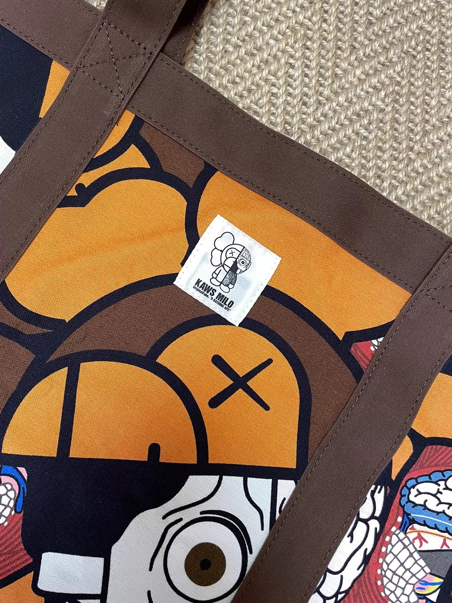 Bape Bape X OriginalFake Kaws Anatomical Canvas Tote Size ONE SIZE - 4 Thumbnail