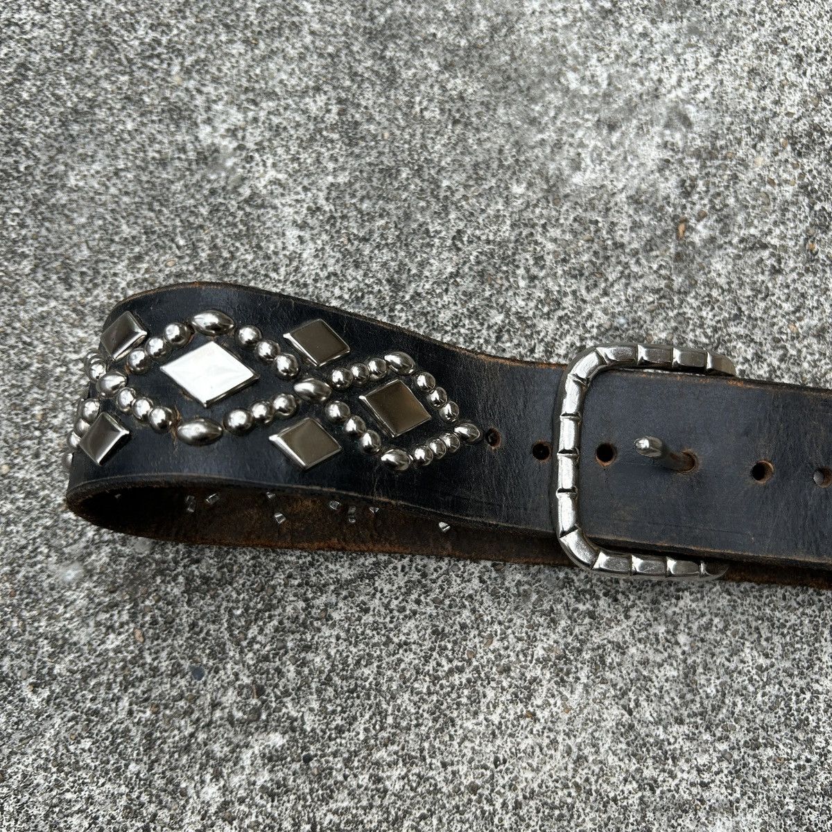 Vintage Vintage studded leather belt Size ONE SIZE - 7 Thumbnail