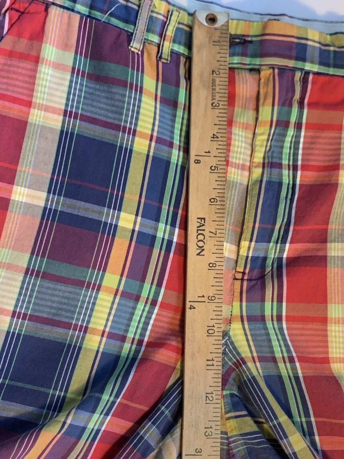 Polo Ralph Lauren Vtg Polo Ralph Lauren Men’s Belt-back Madras Cargo Shorts Size US 35 - 11 Thumbnail