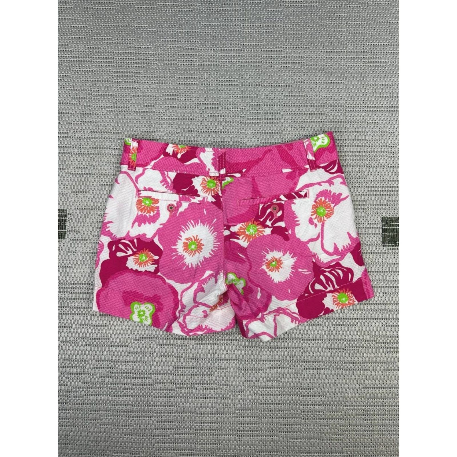 Lilly Pulitzer Lilly Pulitzer Callahan Shorts Women 0 Multicolor Floral Cotton Low Rise Chino Casual Summer Spring Beach Walking Mens Womens Size 25" / US 0 / IT 36 - 2 Thumbnail