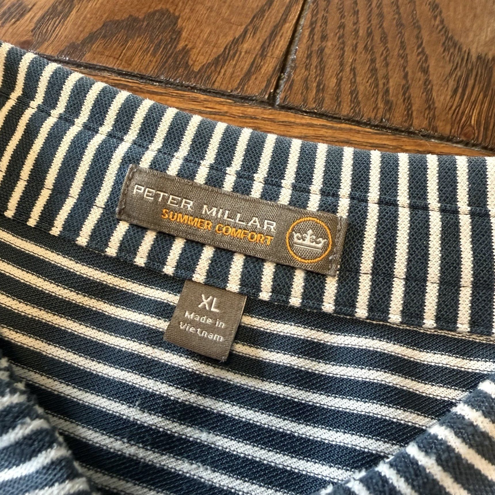Peter Millar Peter Millar Polo Shirt Striped XL Men Fox Chapel Golf Club Blue White Size US XL / EU 56 / 4 - 3 Thumbnail