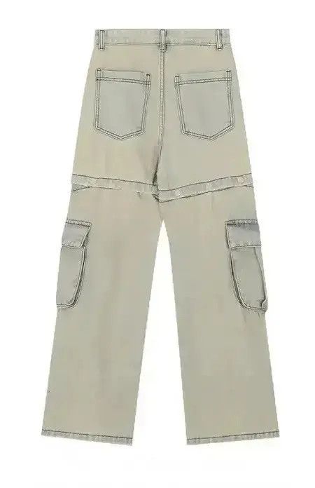 VIBE Retro Buttons Detachable Wide Cargo Jeans Size US 32 / EU 48 - 2 Thumbnail