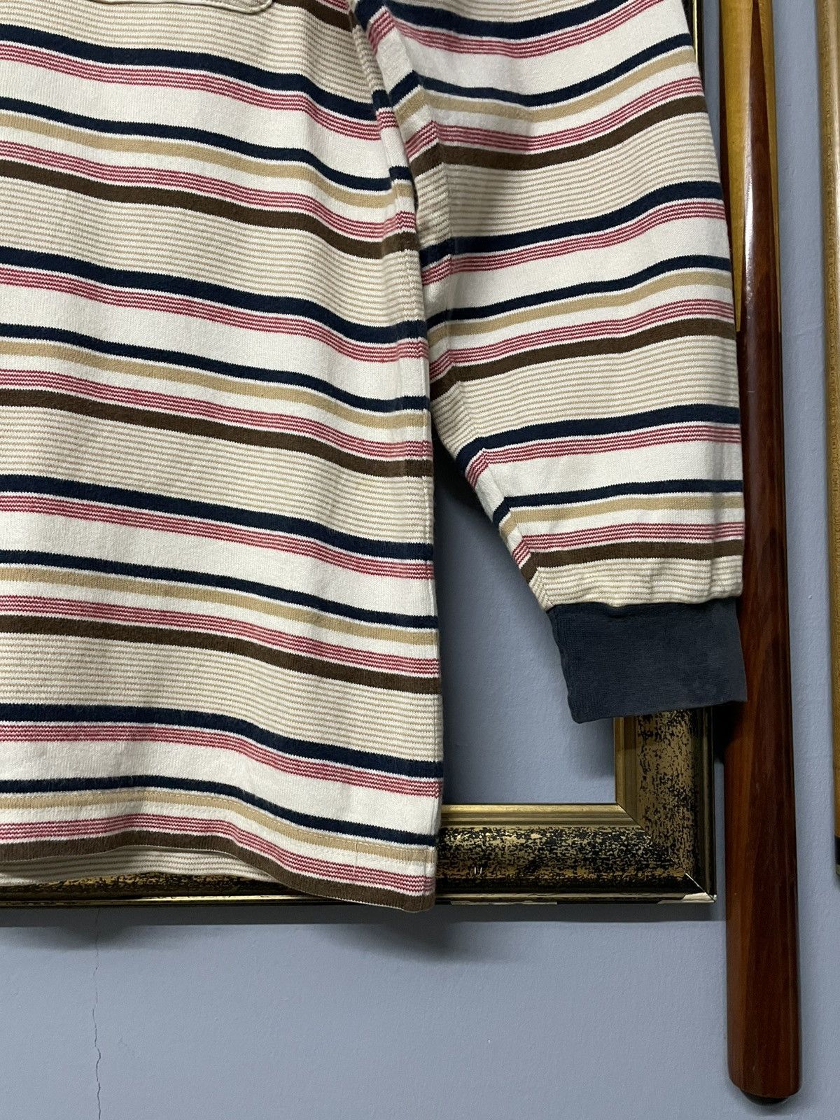 Aquascutum Vintage 1990s Designer Aquascutum Stripe Classic Longsleeve Size US M / EU 48-50 / 2 - 5 Thumbnail