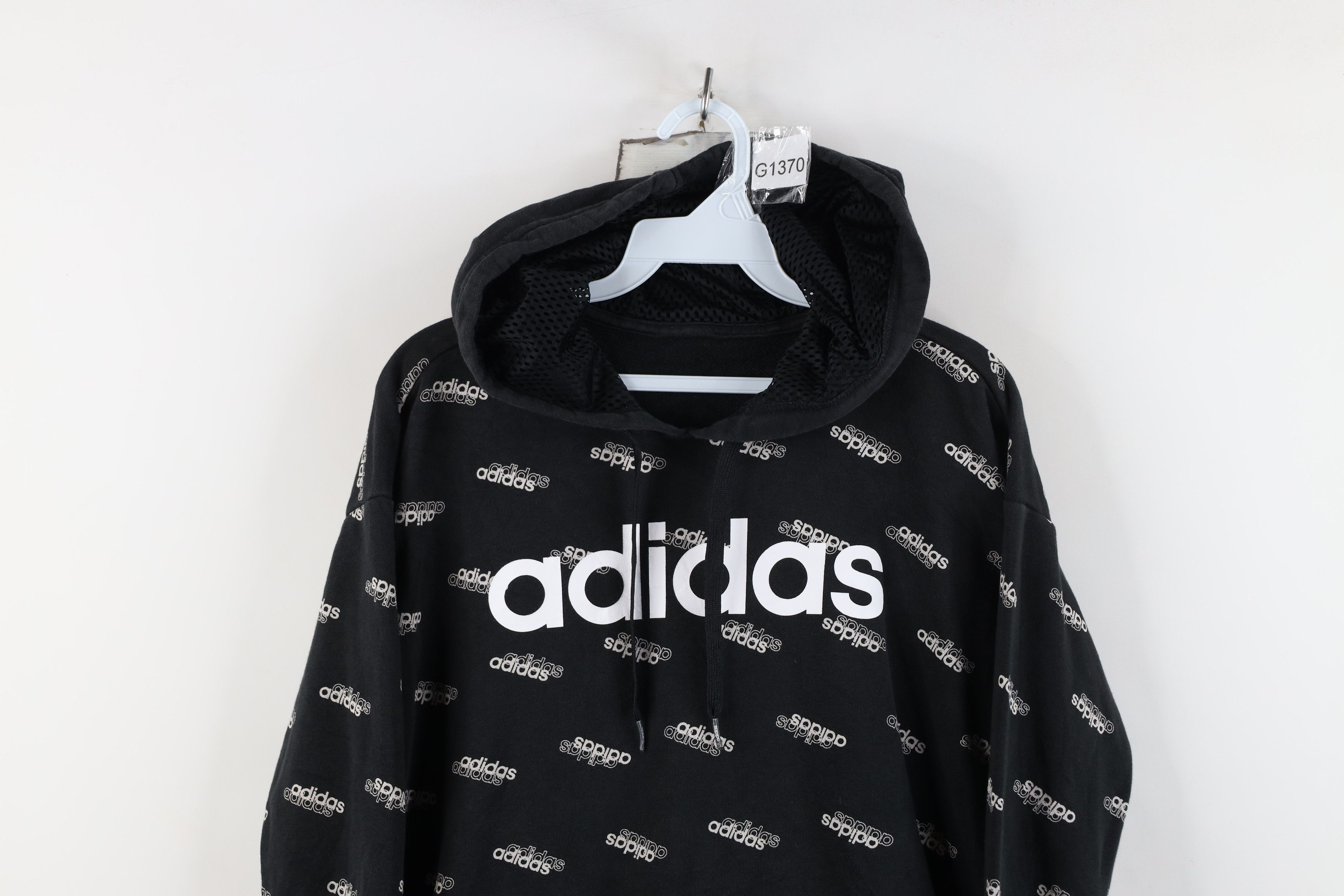 Adidas Y2K Adidas Spell Out All Over Print Hoodie Sweatshirt Size M / US 6-8 / IT 42-44 - 2 Thumbnail