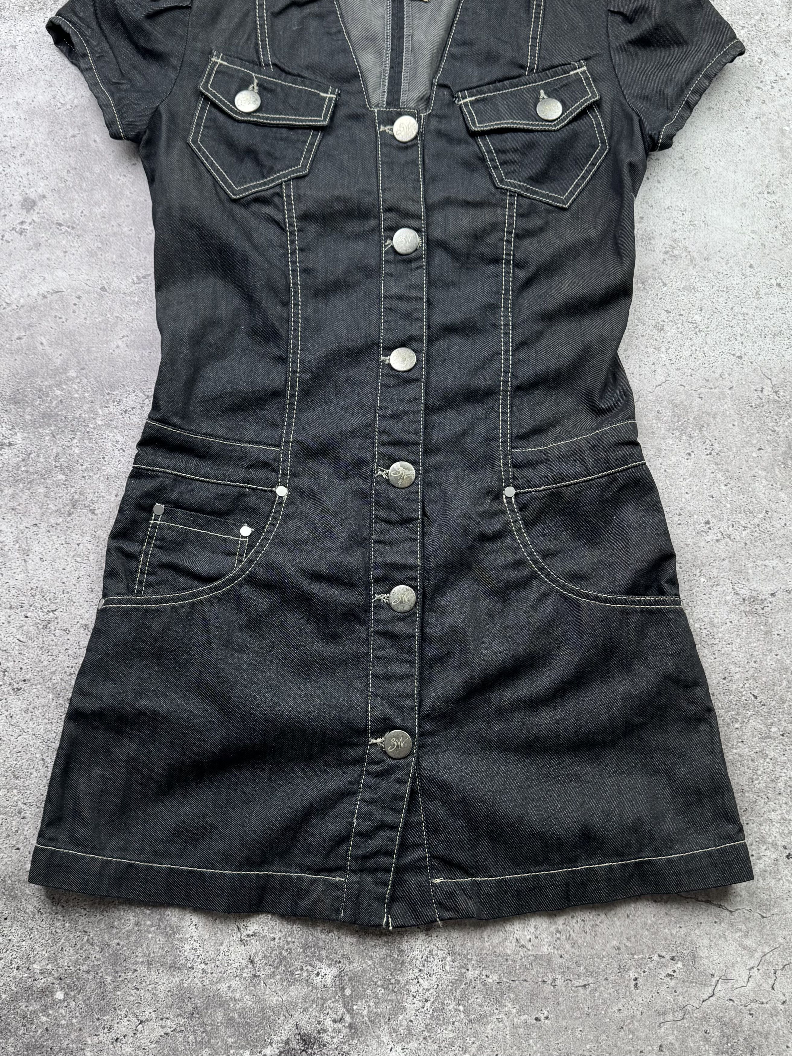 Japanese Brand Vintage Denim Dress C655(V203) Size M / US 6-8 / IT 42-44 - 3 Thumbnail