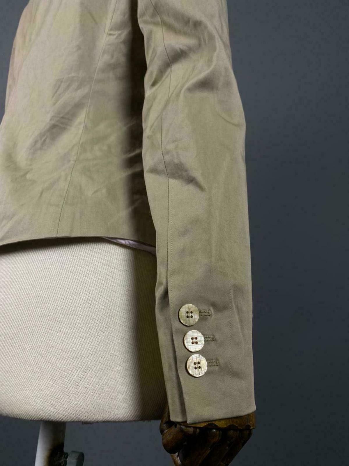 Designer Ladies Max Mara Grey Cotton Blazer Jacket Size 12 Size XL / US 12-14 / IT 48-50 - 7 Thumbnail