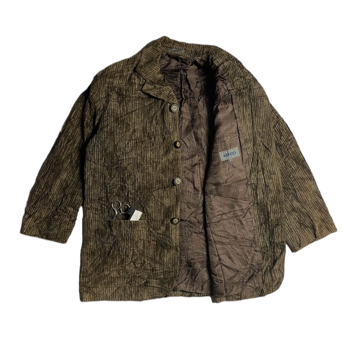 Kenzo 🇯🇵 VINTAGE KENZO CORDUROY BUTTON UP HEAVY JACKET Size US M / EU 48-50 / 2 - 7 Thumbnail