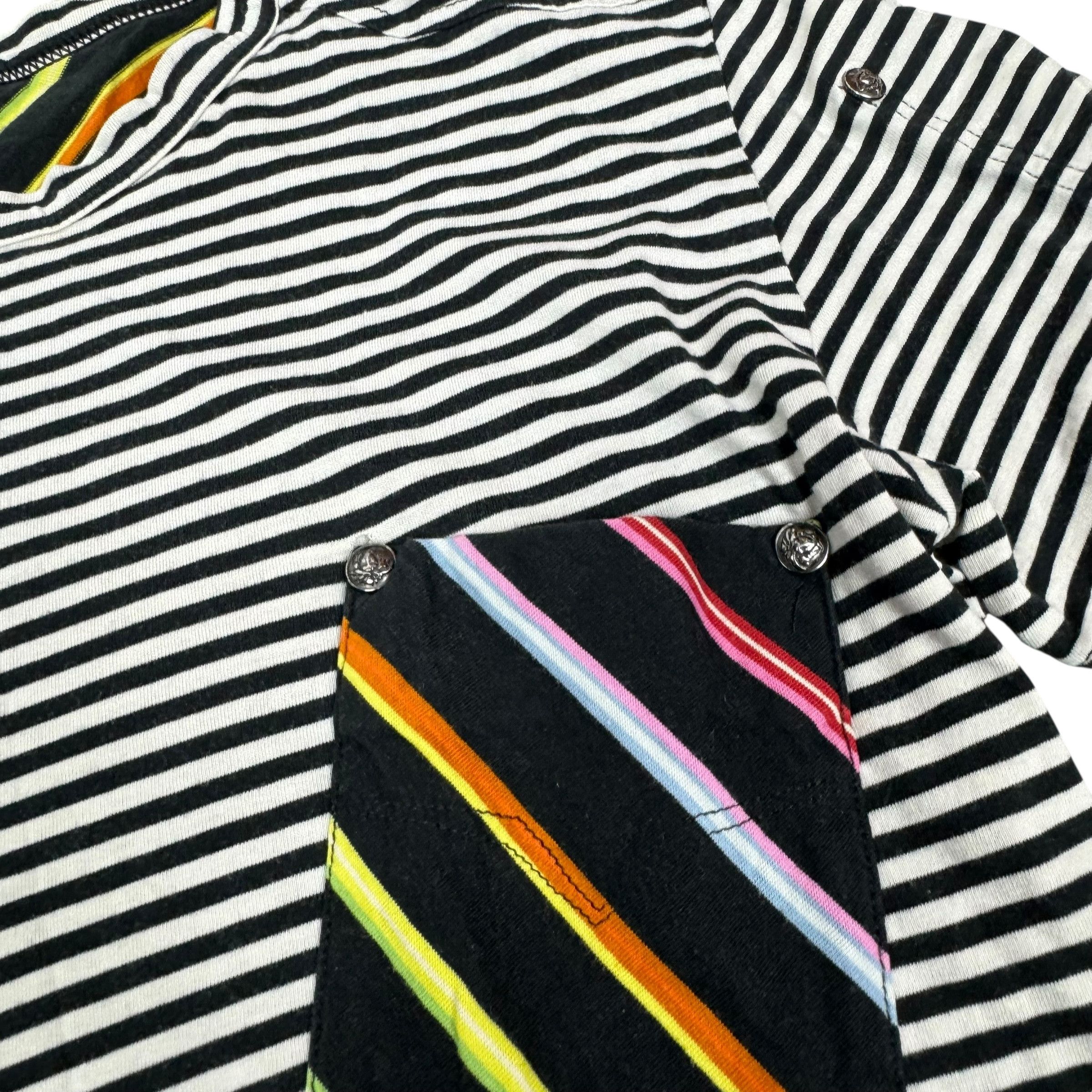 Versace Versace Jeans Couture Men Black White Striped Casual T-Shirt Size US M / EU 48-50 / 2 - 4 Thumbnail