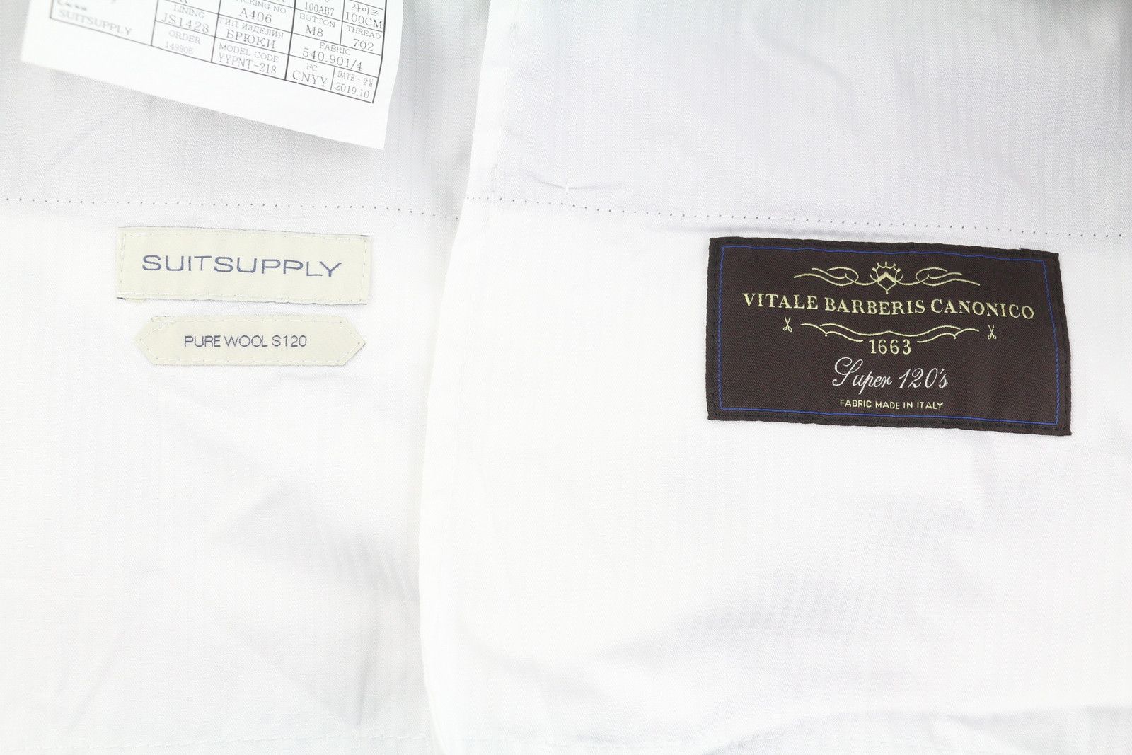 Suitsupply SOHO TURN-UP UK34R Grey Wool S120 Zip Trousers 86855 Size 34R - 6 Thumbnail