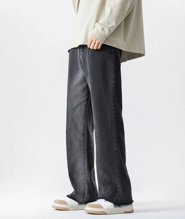 Japanese Brand Men's Retro Loose Casual Slightly Flared Straight Leg Jeans Size US 32 / EU 48 - 3 Thumbnail