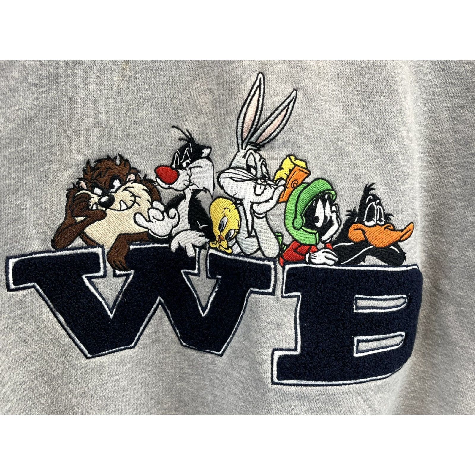 Vintage VINTAGE Warner Bros Sweatshirt Pullover 2XL Gray 90s Taz Marvin Bugs Men Mens Size XXL Pullover Sweater GUC Size US XXL / EU 58 / 5 - 3 Thumbnail