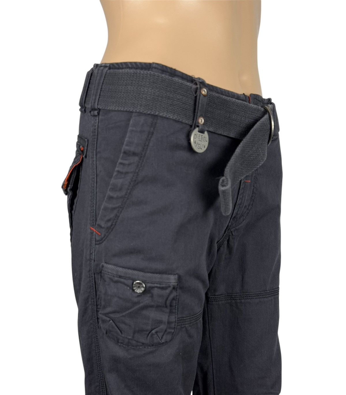 Diesel × Vintage Diesel Vintage 00s Belted Pants Cropped Size 32" / US 10 / IT 46 - 4 Thumbnail