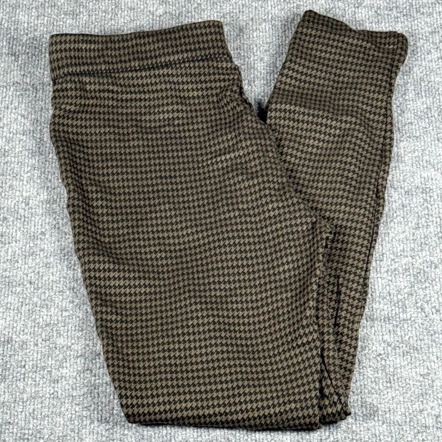 Vintage Tahari Houndstooth Green Black Stretch Workwear Pants Small 29x30 Office Preppy Womens Dress Pants Size 28" / US 6 / IT 42 - 2 Thumbnail