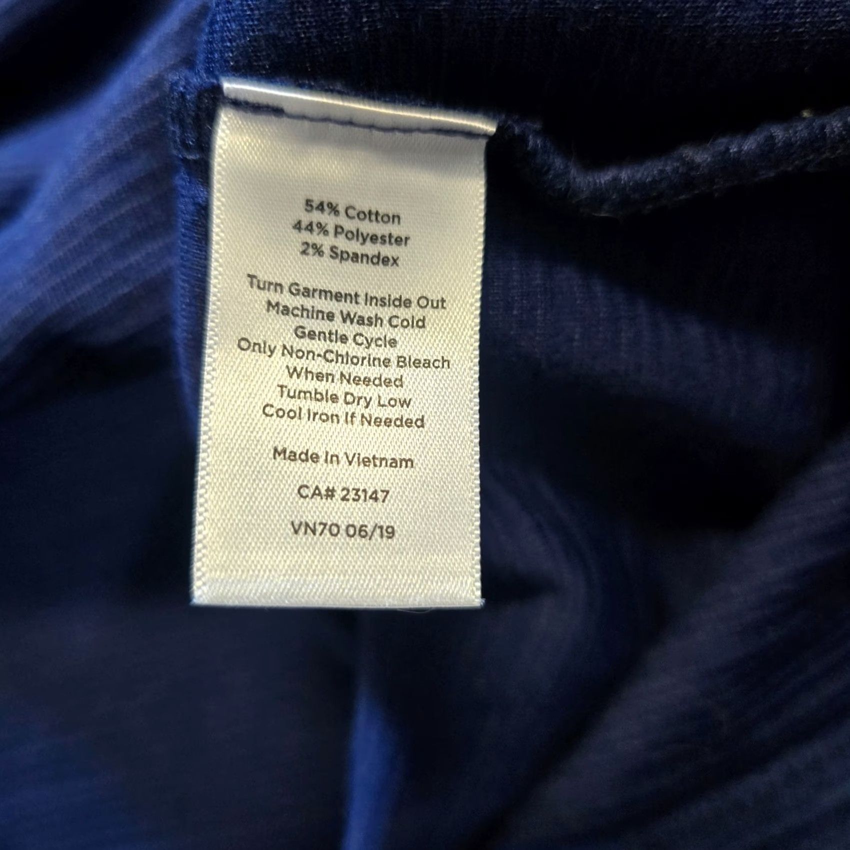 Talbots Talbots Top Womens Petite Medium Blue Velour Turtleneck 3/4 Sleeve Casual Blouse Velvet Ribbed - Mens? Size M / US 6-8 / IT 42-44 - 7 Thumbnail