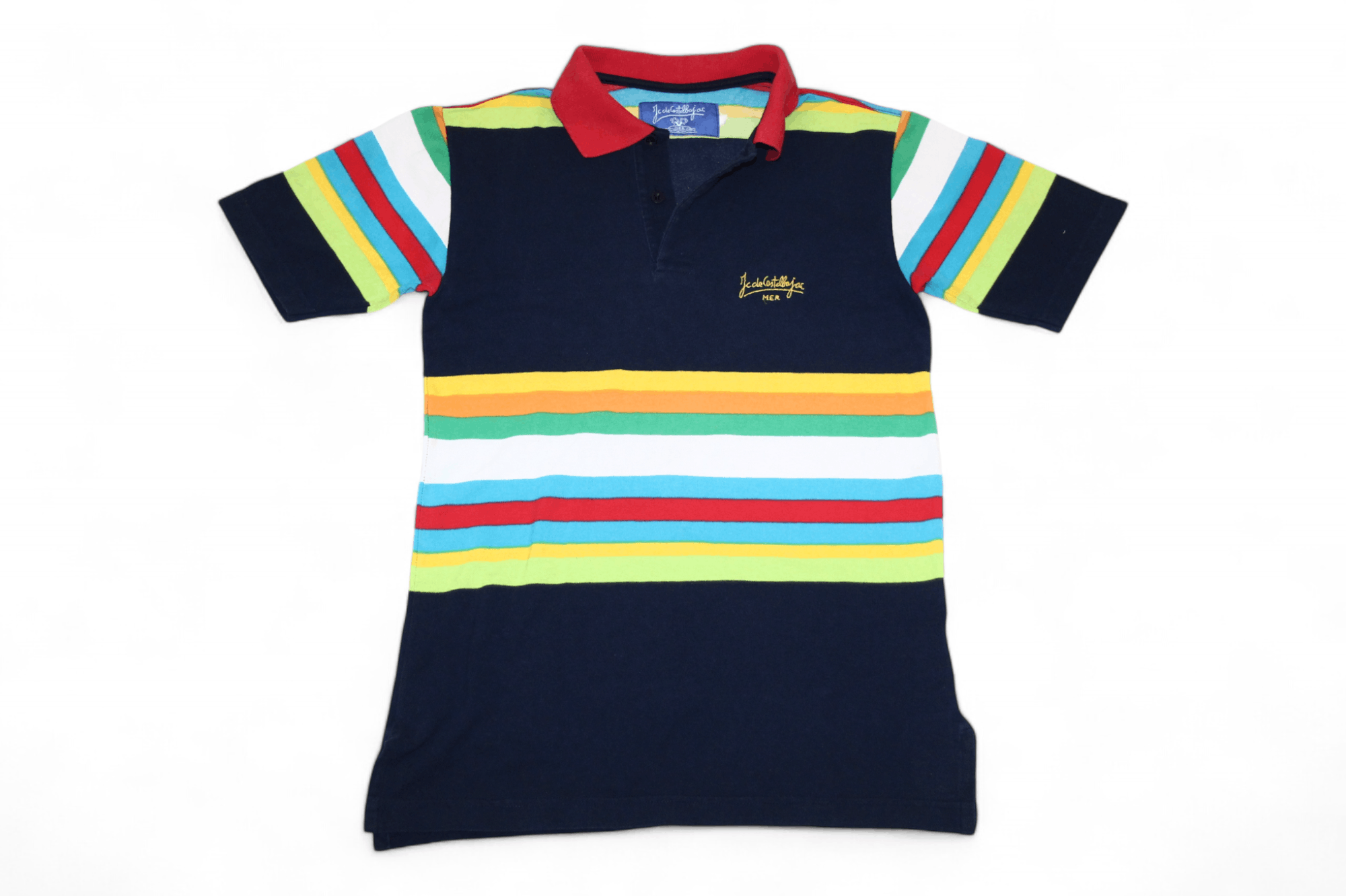 Jean Charles De Castelbajac Castelbajac coloured stripes mercerized cotton polo shirt Size US M / EU 48-50 / 2 - 1 Thumbnail