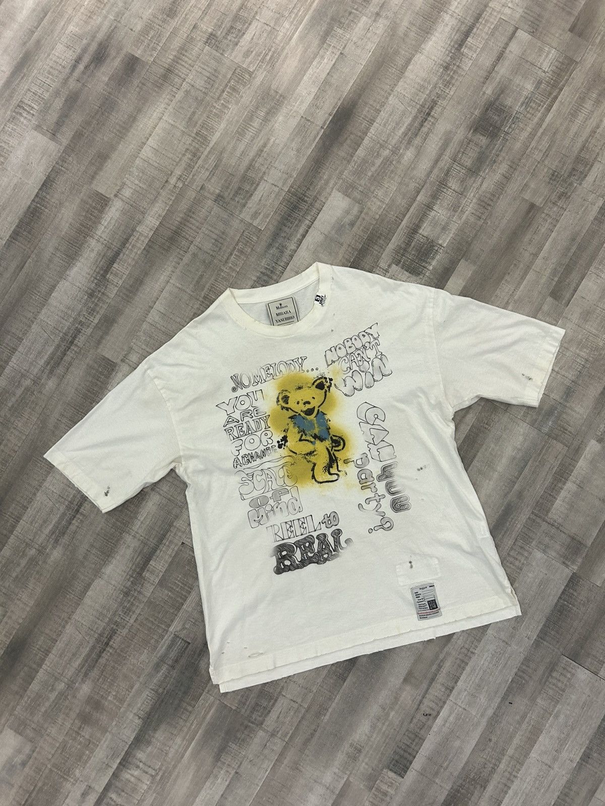 Maison MIHARA YASUHIRO Maison Mihara Yasuhiro Distressed Cotton Tee Size US M / EU 48-50 / 2 - 1 Thumbnail