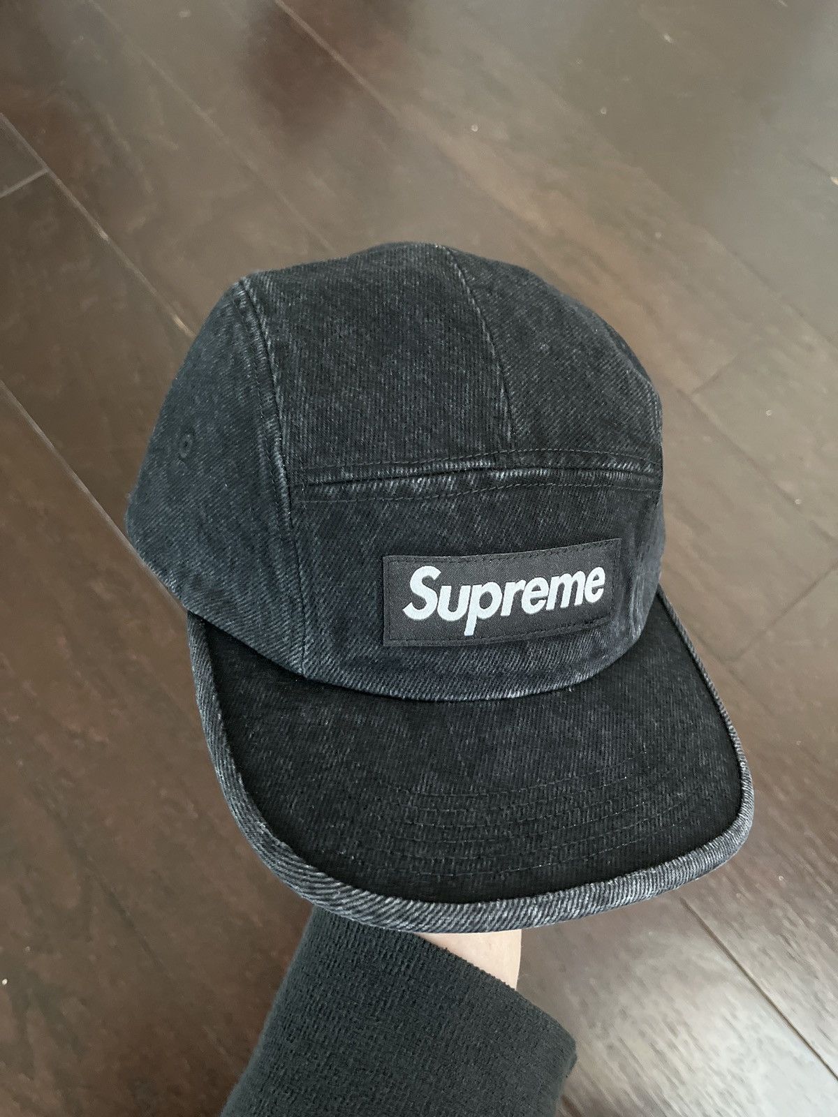 Supreme Denim Camp Cap (SS24) Black