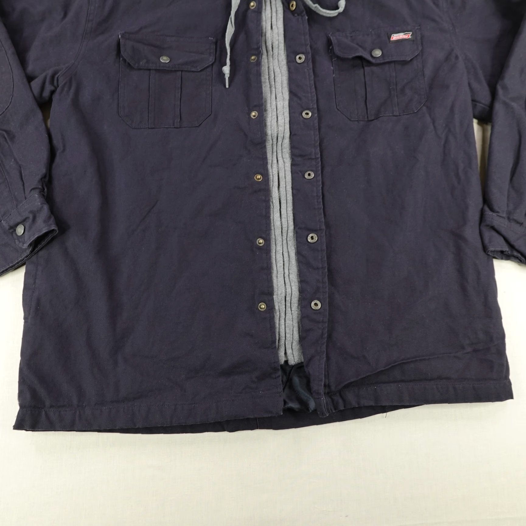 Dickies Dickies Jacket Mens XL Blue Hooded Quilted Lined Utility Heavyweight Coat Work Size US XL / EU 56 / 4 - 3 Thumbnail