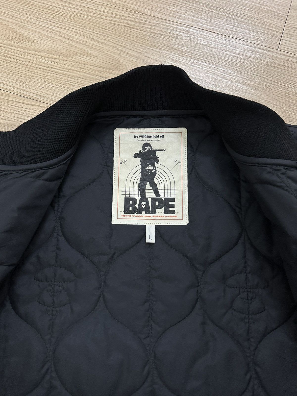 Bape Rare And Beautiful Bape Quilted Light Puffer Zipper Jacket Size US L / EU 52-54 / 3 - 11 Thumbnail