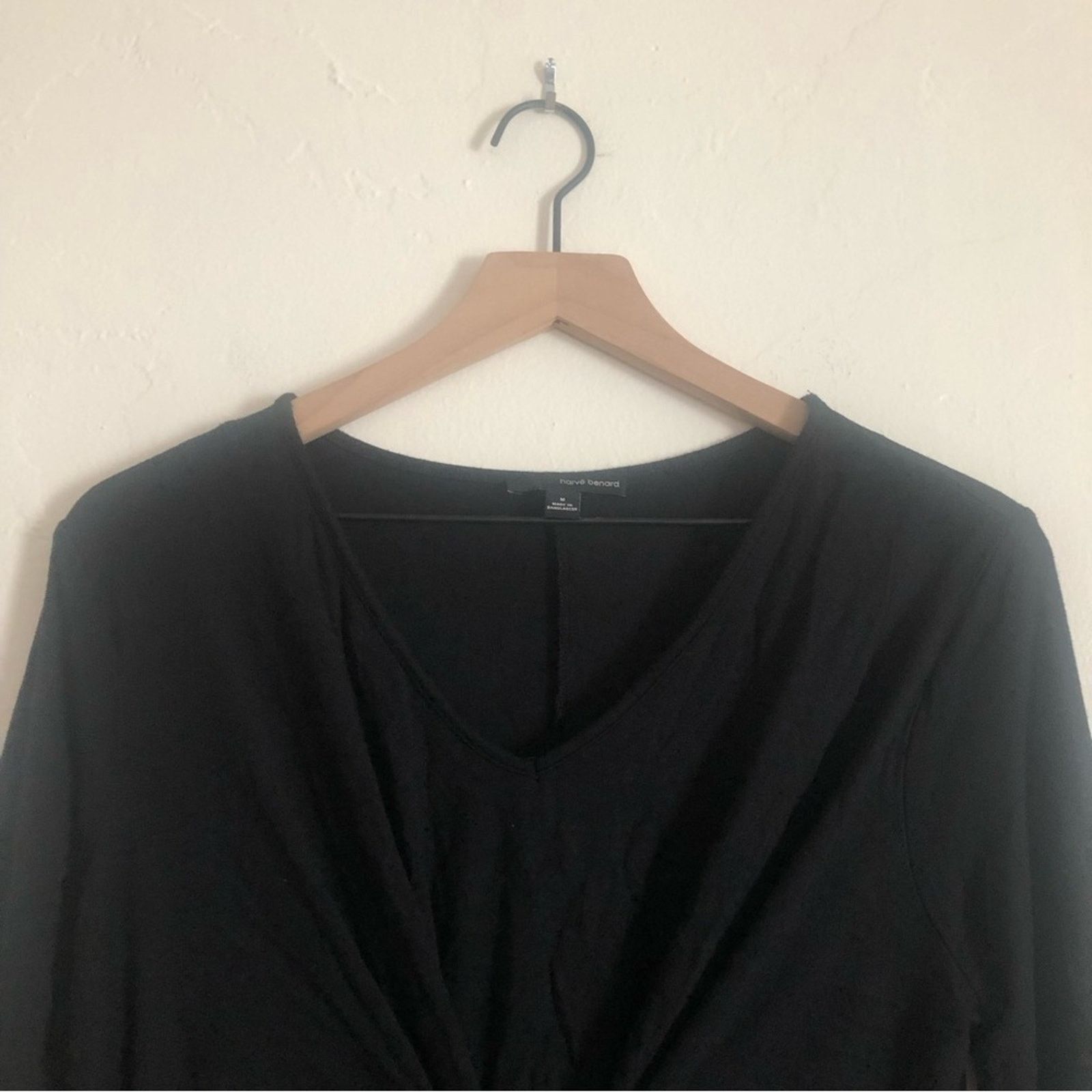 Harve Benard Harve Benard V-Neck 3/4 Sleeve Gathered Tunic Sweater Top Size M / US 6-8 / IT 42-44 - 4 Thumbnail