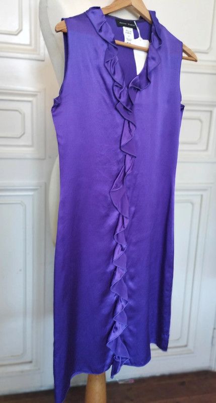 Designer Regina Rubens Robe Cocktail Soirée Soie T2 TM Size M / US 6-8 / IT 42-44 - 4 Thumbnail