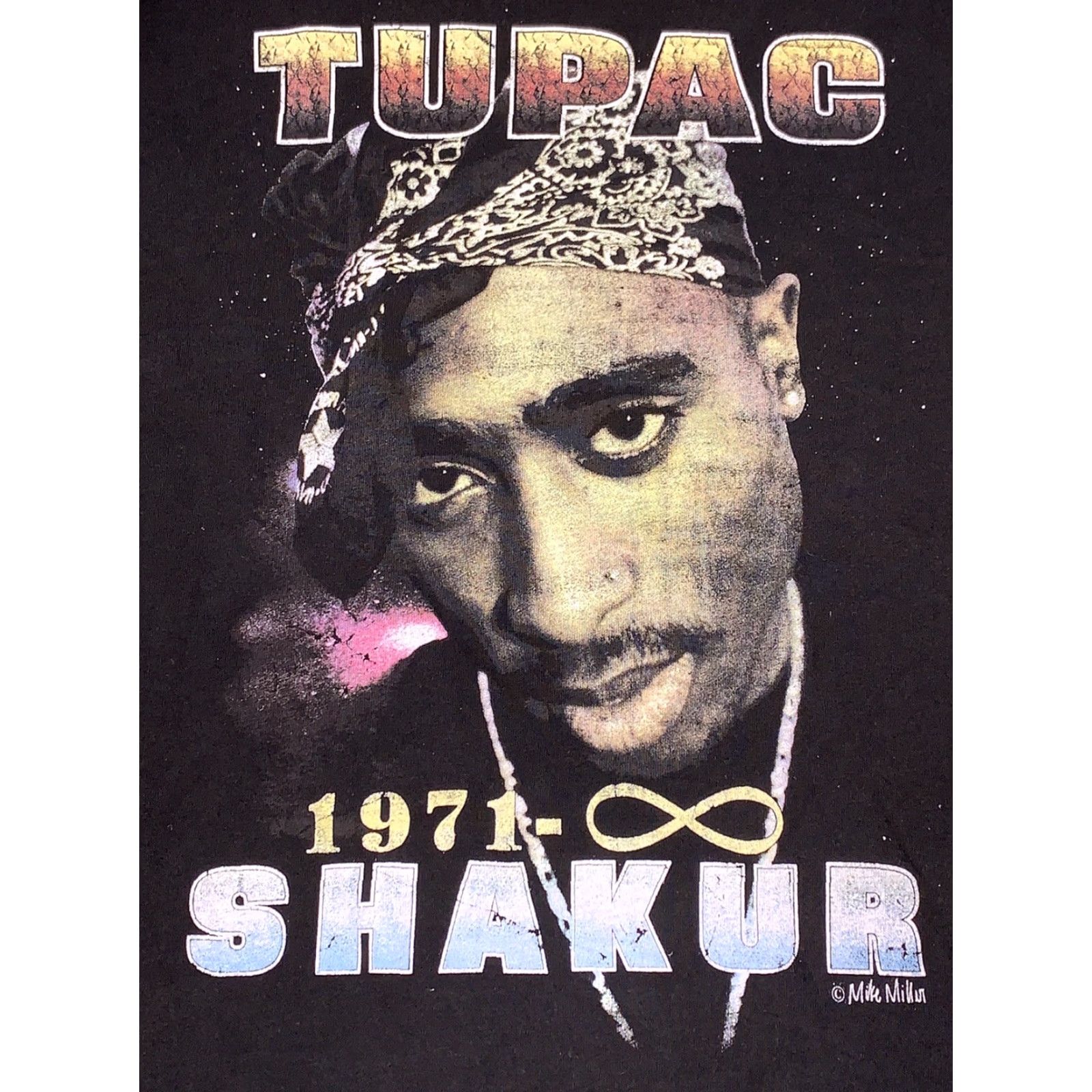 Vintage VINTAGE Tupac Shakur 1971 Graphic T Shirt Men S Black 90s Hip Hop Rap #5498 Size US S / EU 44-46 / 1 - 2 Thumbnail