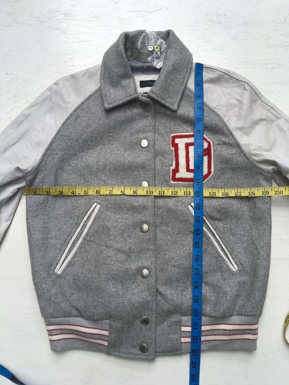 Diesel × Vintage FINAL DROP ‼️ Women Diesel Varsity Jacket Leather Sleeve Size M / US 6-8 / IT 42-44 - 25 Thumbnail