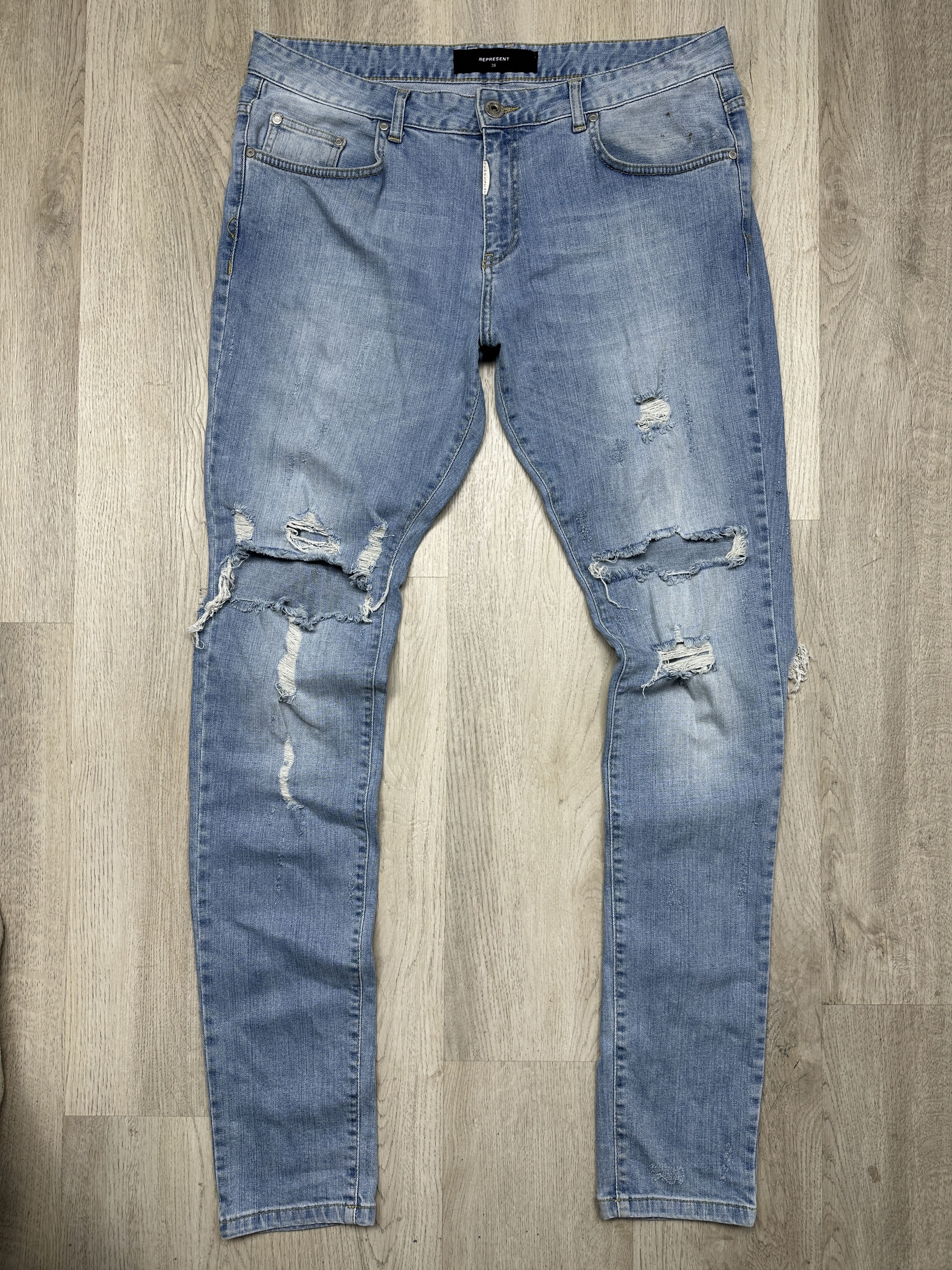 Represent Clo. Represent Mens Distressed Denim Pants Jeans Size US 36 / EU 52 - 1 Thumbnail