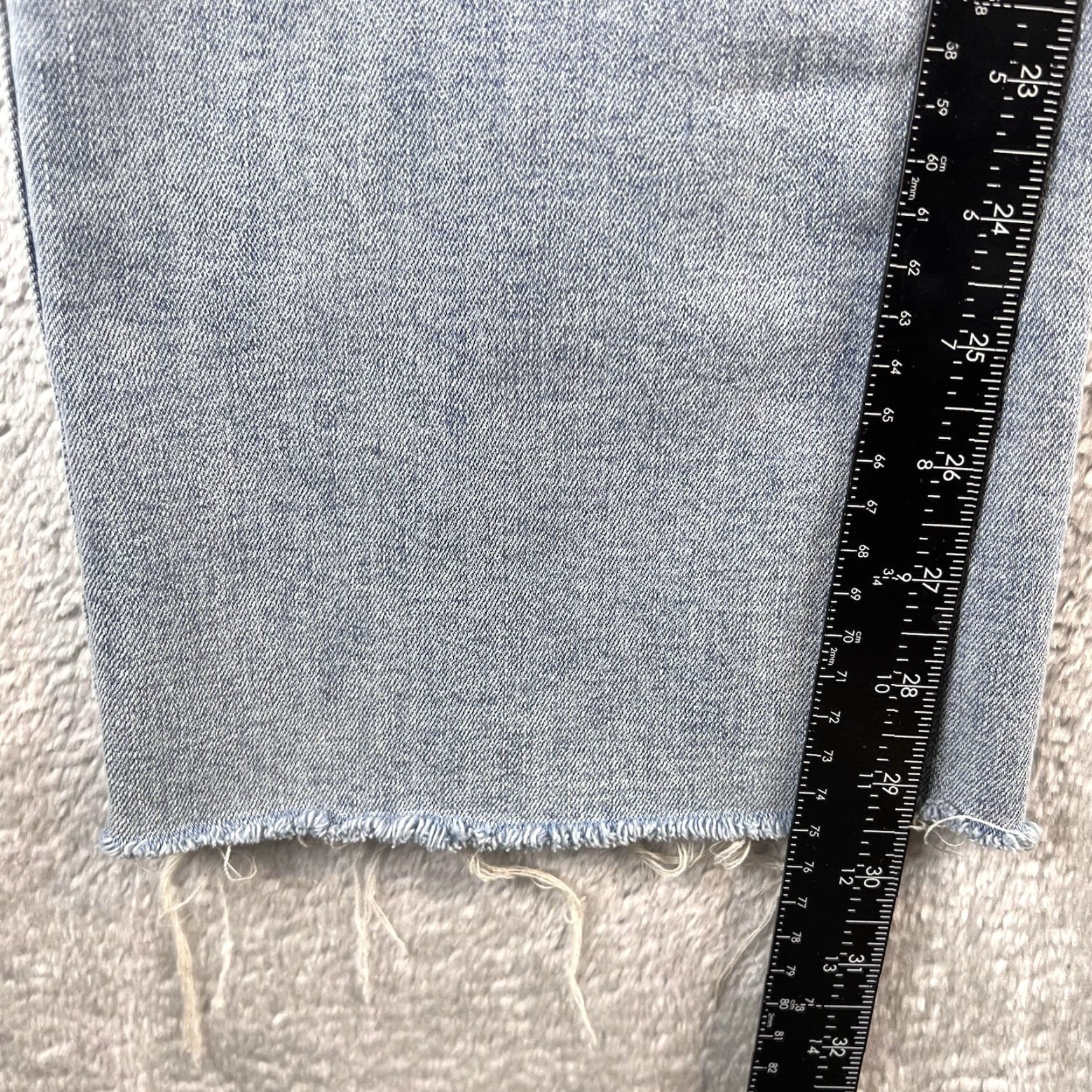 Vintage YORK OAT Jeans Womens 2/26 Blue Wide-Leg High Rise Denim Light Wash 25x29.5 Size 26" / US 2 / IT 38 - 7 Thumbnail