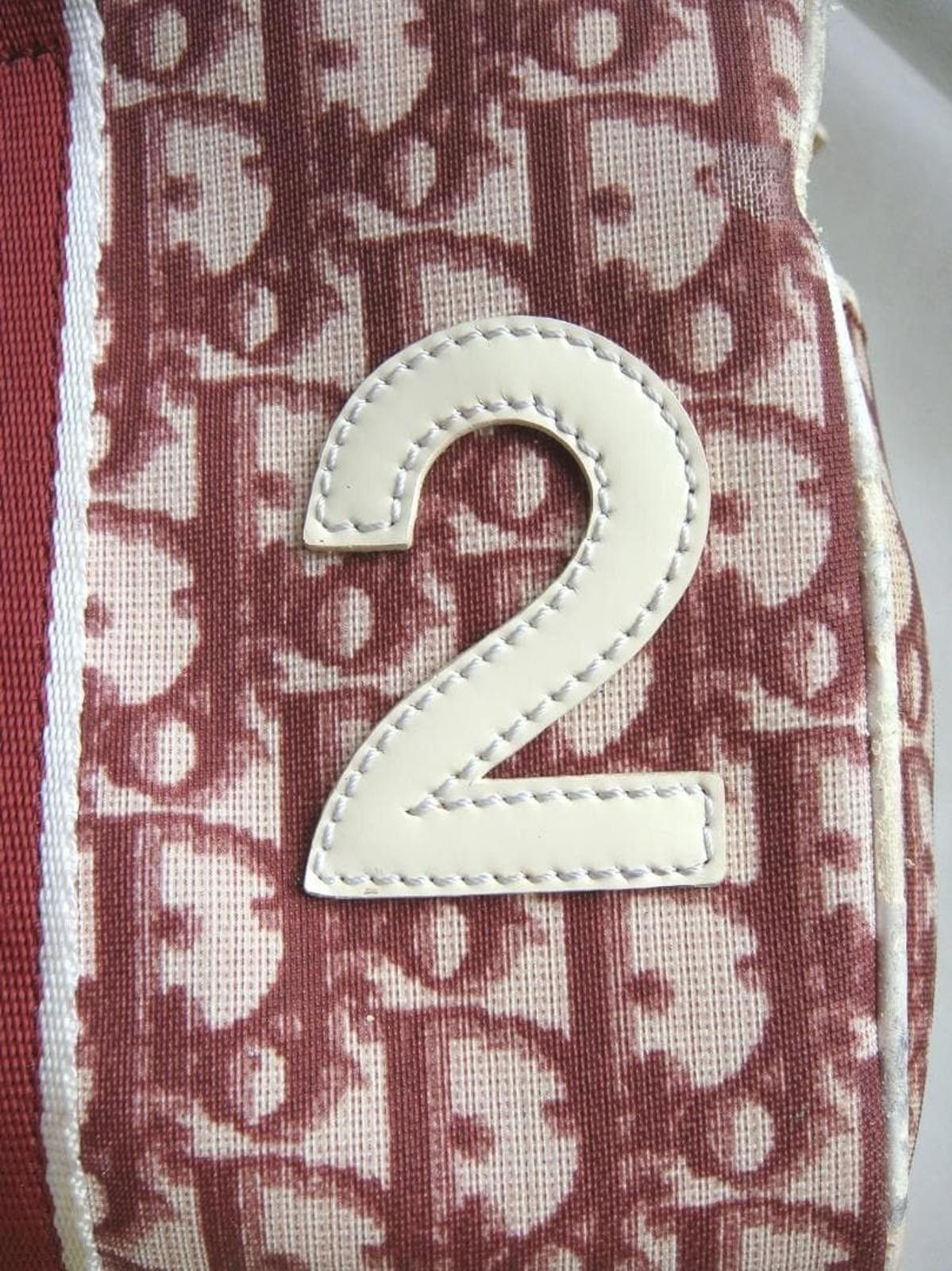 Dior Dior - Vintage Red Monogram Canvas Travel Bag Size ONE SIZE - 5 Thumbnail