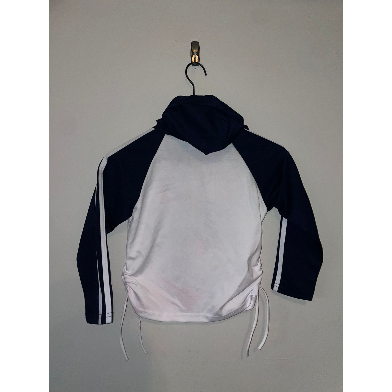 Vintage Y2K Baby Girl Top White Blue Hooded Shirt Tee 2000s 10 Size L / US 10 / IT 46 - 8 Thumbnail