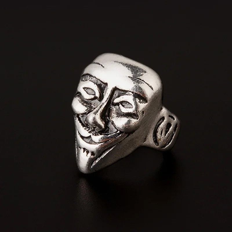 Japanese Brand Retro Anonymous Mask Ring Size ONE SIZE - 3 Thumbnail