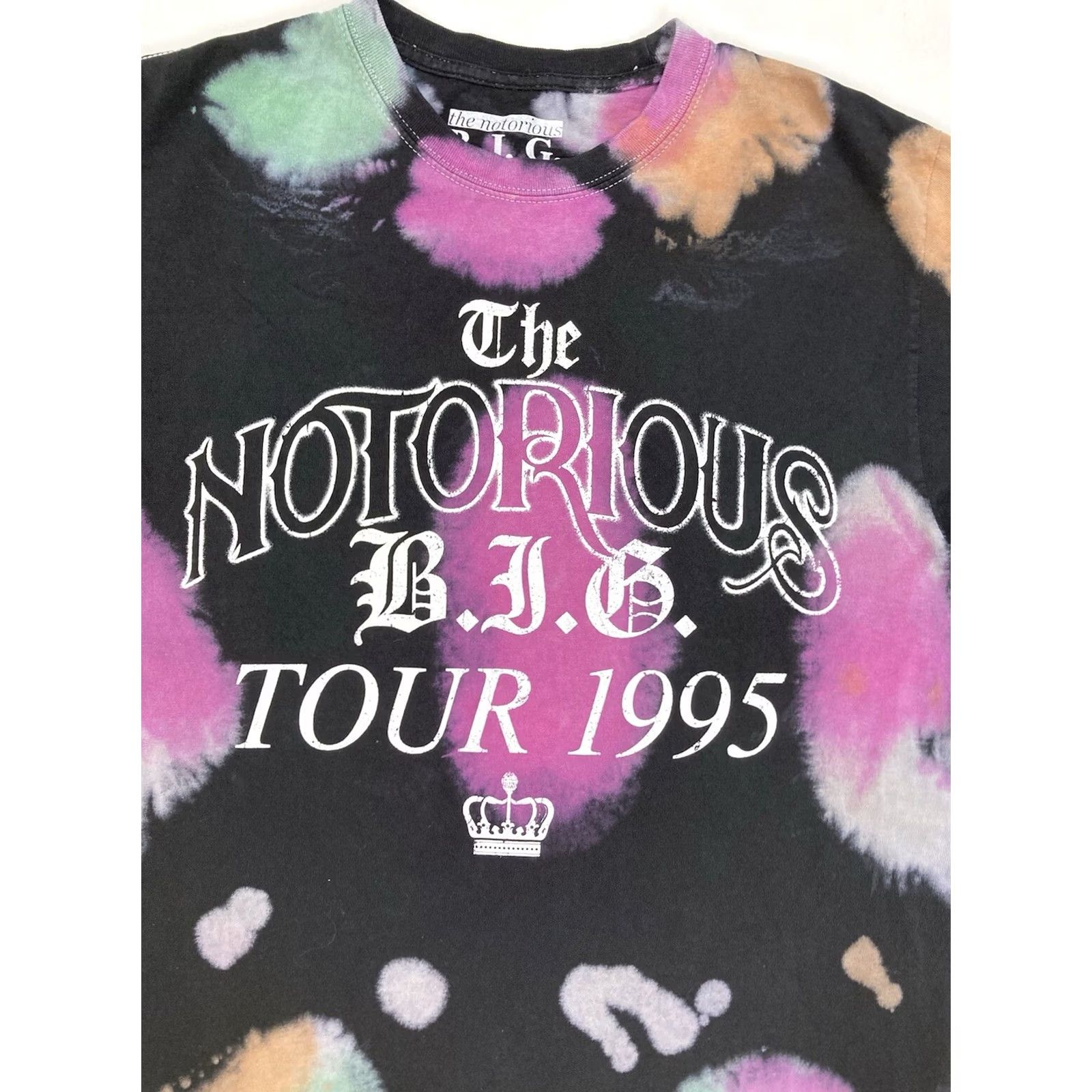 Vintage VINTAGE The Notorious BIG Biggie Smalls Tour 1995 T-shirt Women Small Tie Dye Black Shirt Women Small Black Tie Dye Hip Hop Music 90s Mens Women Girls Size S / US 4 / IT 40 - 2 Thumbnail