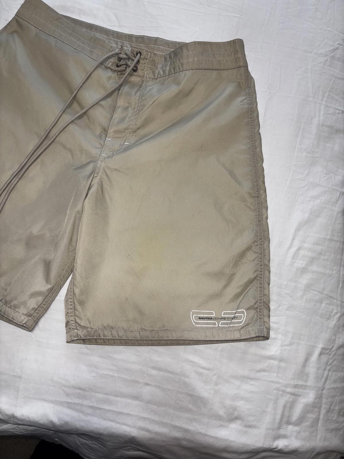 Nautica Nautica Competition Men's Swim Shorts - Beige, 34W Size US 34 / EU 50 - 11 Thumbnail