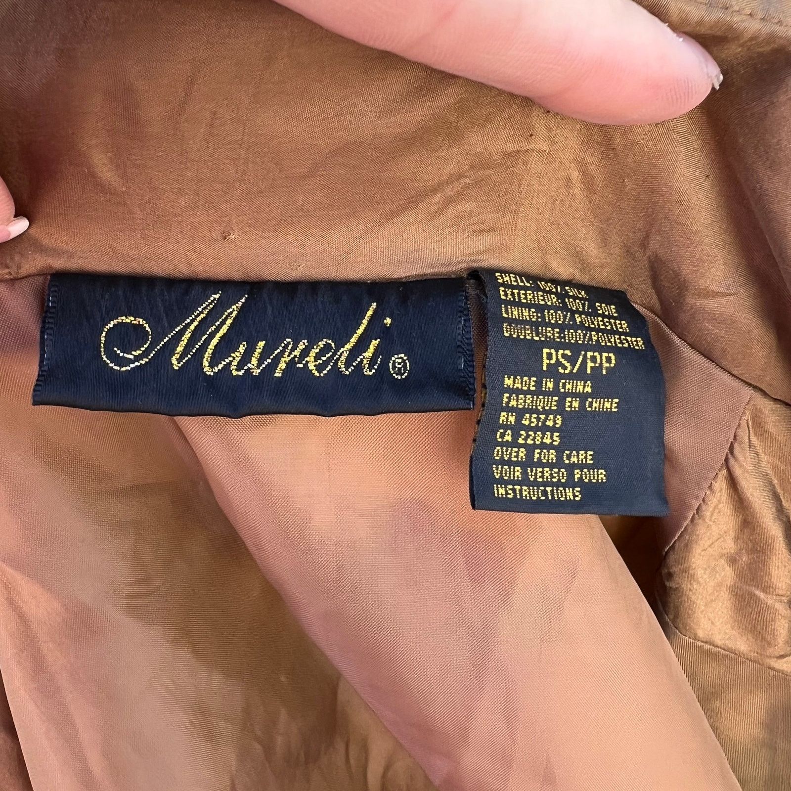 Vintage Vintage Mureli silk gold floral vineyard bomber jacket Size S / US 4 / IT 40 - 3 Thumbnail