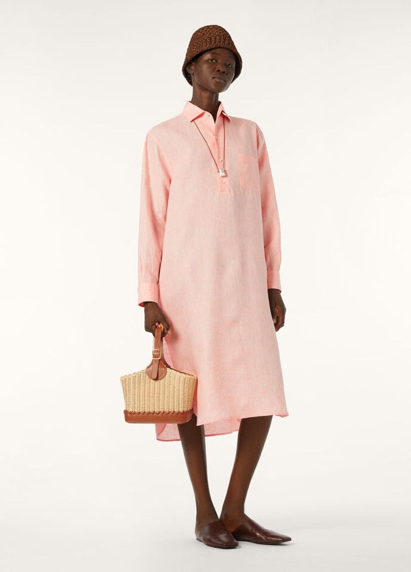 Loro Piana o1srvl11e0526 FAP3840 Lora Dress in Light Pink Size L / US 10 / IT 46 - 2 Thumbnail