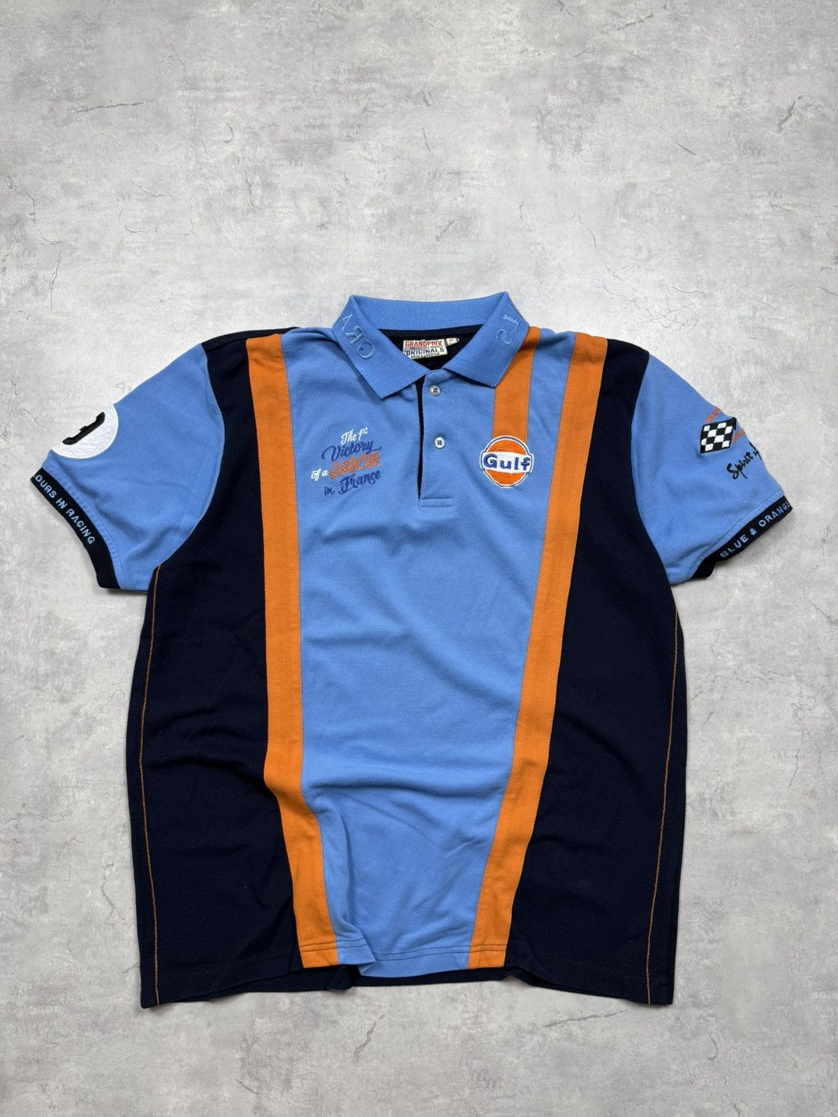 Vintage Grandprix Gulf Steve Mcqueen Racing Polo Size US XL / EU 56 / 4 - 1 Thumbnail