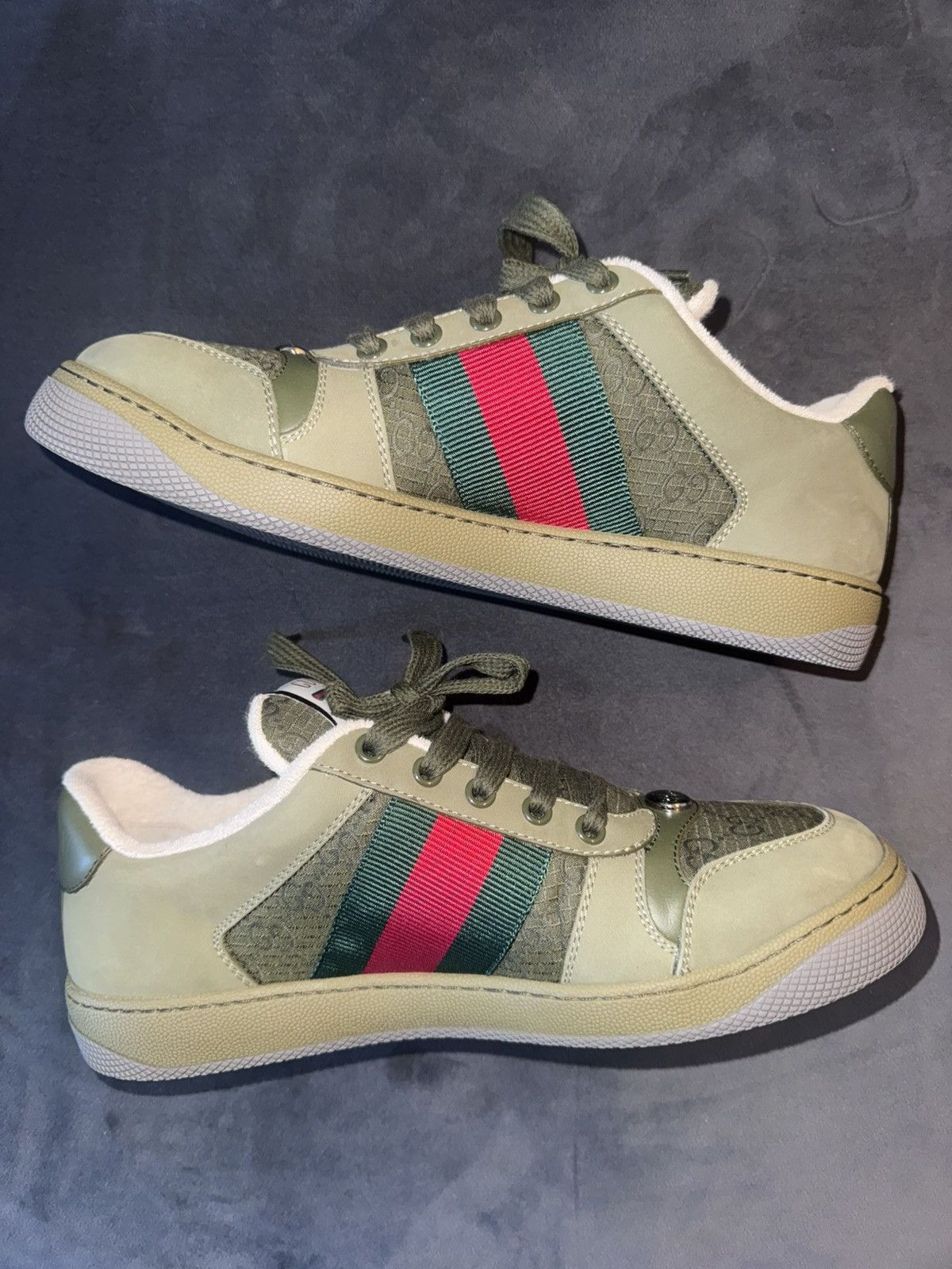 Gucci Gucci Olive Screener GG Canvas Size 6.5 Gucci Size US 7 / EU 40 - 2 Thumbnail