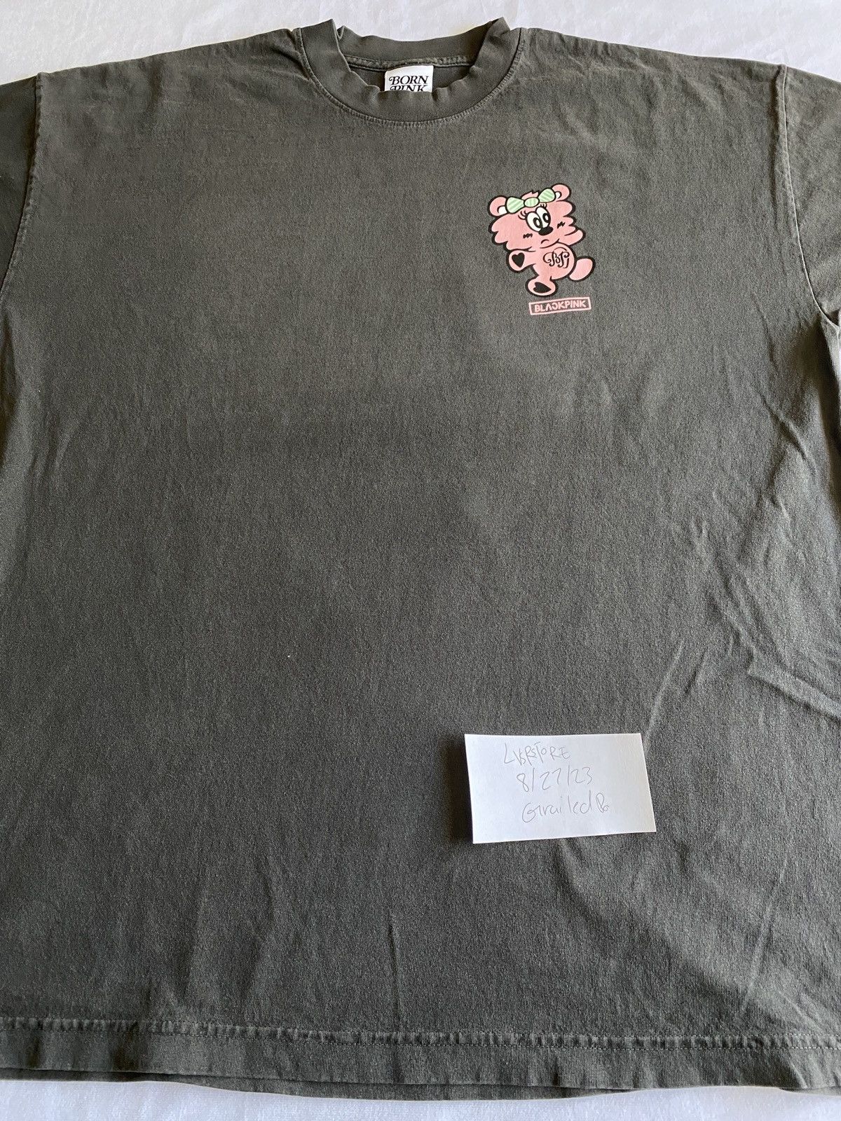 image of Blackpink X Verdy Born Pink Plush Tee Black Xlarge -Last 1!, Men's